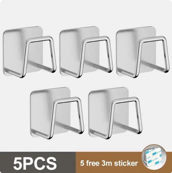 Kitchen Sponge Rack Stainless Steel Rack Sponge Drainage and Drying Rack Self-adhesive Storage Rack Kitchen Organizer