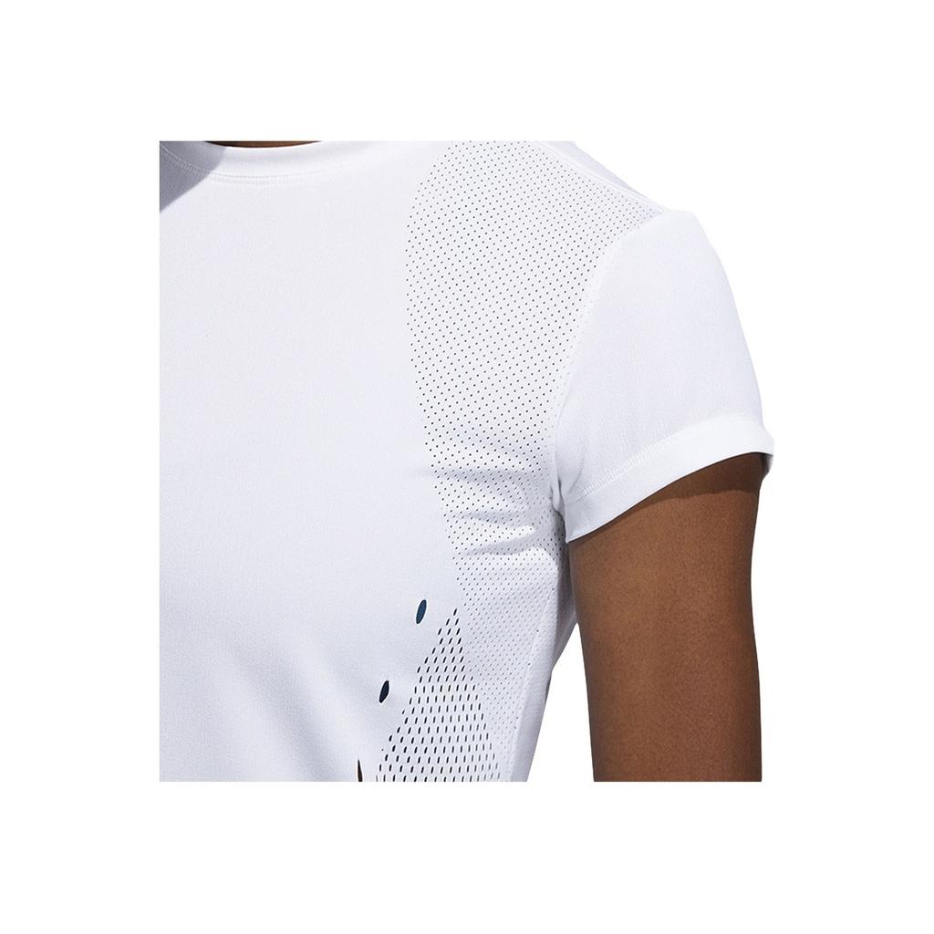 Adidas Engineered Fitness Training Sports Short Sleeve T-Shirt Women Tops White FH8070