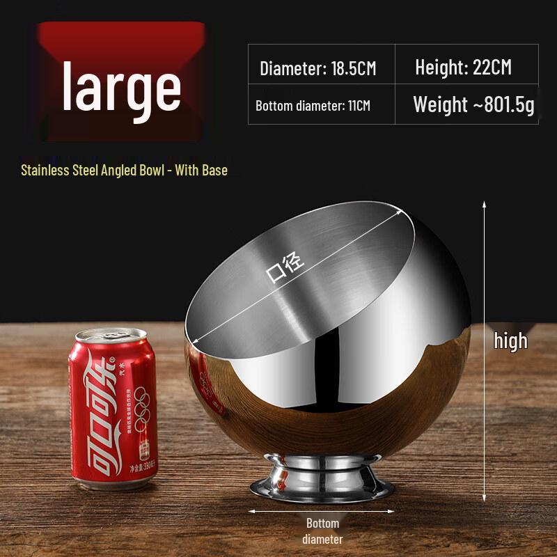 

Commercial Stainless Steel Slanted Sauce Bowl