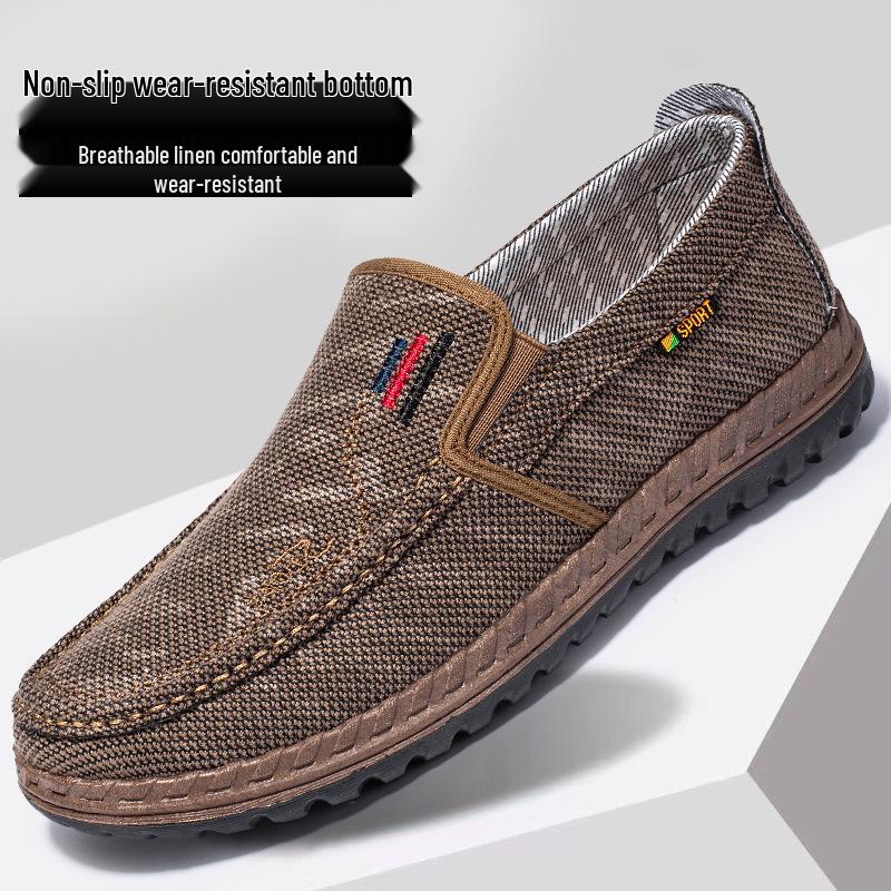 

Весна 2024 Мужские дышащие парусиновые туфли «Старый Пекин» - Повседневные, мягкая подошва, нескользящие, идеально подходят для мужчин среднего и пожилого возраста. 39