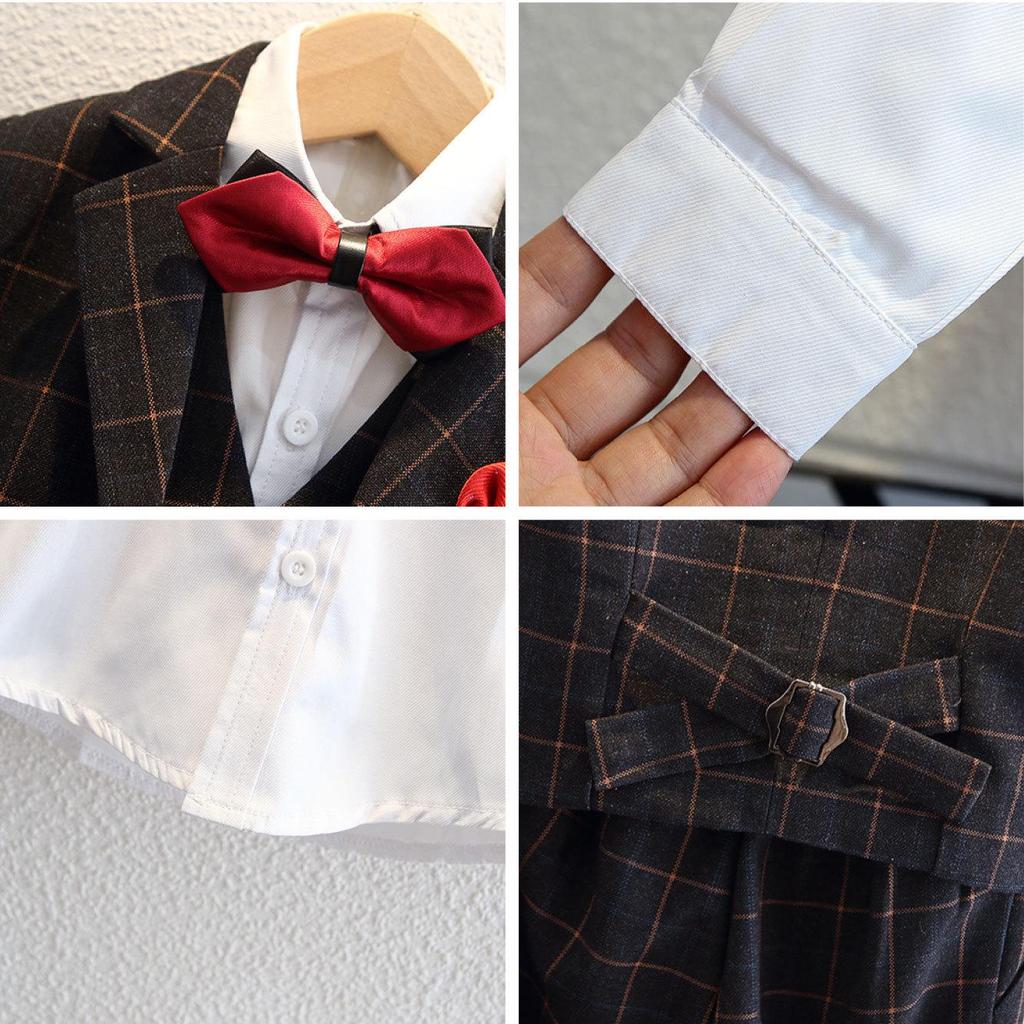 Boys' Formal Suit Set: Page Boy, Piano Performance, Medium & Large Sizes, Handsome Spring/Autumn Jacket