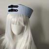 Chain Sweet Captain Hat Y2K Black Cosplay Sailor Hat Leather Buckle Sailor Hat  Festival Wear