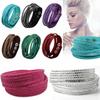 Fashion Mulilayer Faux Leather Wristband Cuff Punk Rhinestone Bangle Bracelet