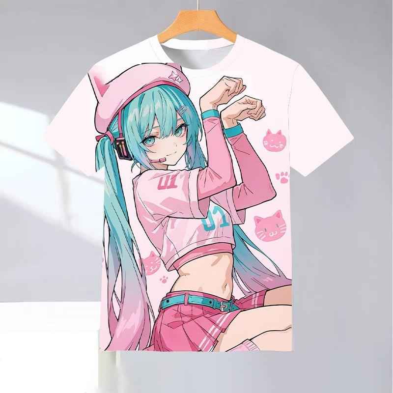 2026 Summer T-shirt Men's Oversized 3D Printed Short-sleeved Family Unisex Children's Sports Shirt