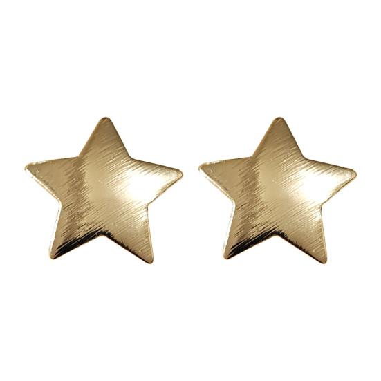 

1 Pair Hairpins Five-Pointed Star Shape Hair Clips Metal Texture Side Bang Hair Pins Fade-Resistant Hair Accessory