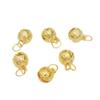 100pcs 14K Gold Bell Small Pendant Diy Jewelry Accessories Pattern Tiger Head Hollow Bell Pendant Retro Pendant Bell