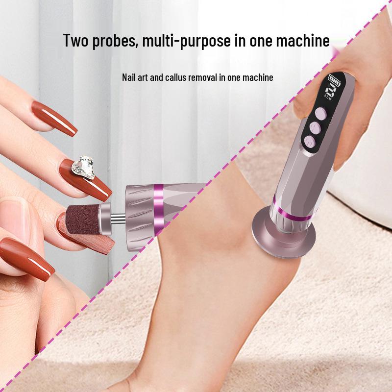 Dual-Function Automatic Pedicure & Nail Art Machine with Two Heads and Nine Grinding Gears
