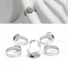 10pcs Stainless Steel Rings Bases Sturdy Stainless Steel Adjustable Rings Mounts For Crafting Unique Jewelry