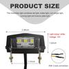 Wevdn Motorcycle LED License Plate Light 6K, 12V Universal Bright LED License Plate Lamp Rear Brake Taillight, Waterproof 6K Tail Light License Plate