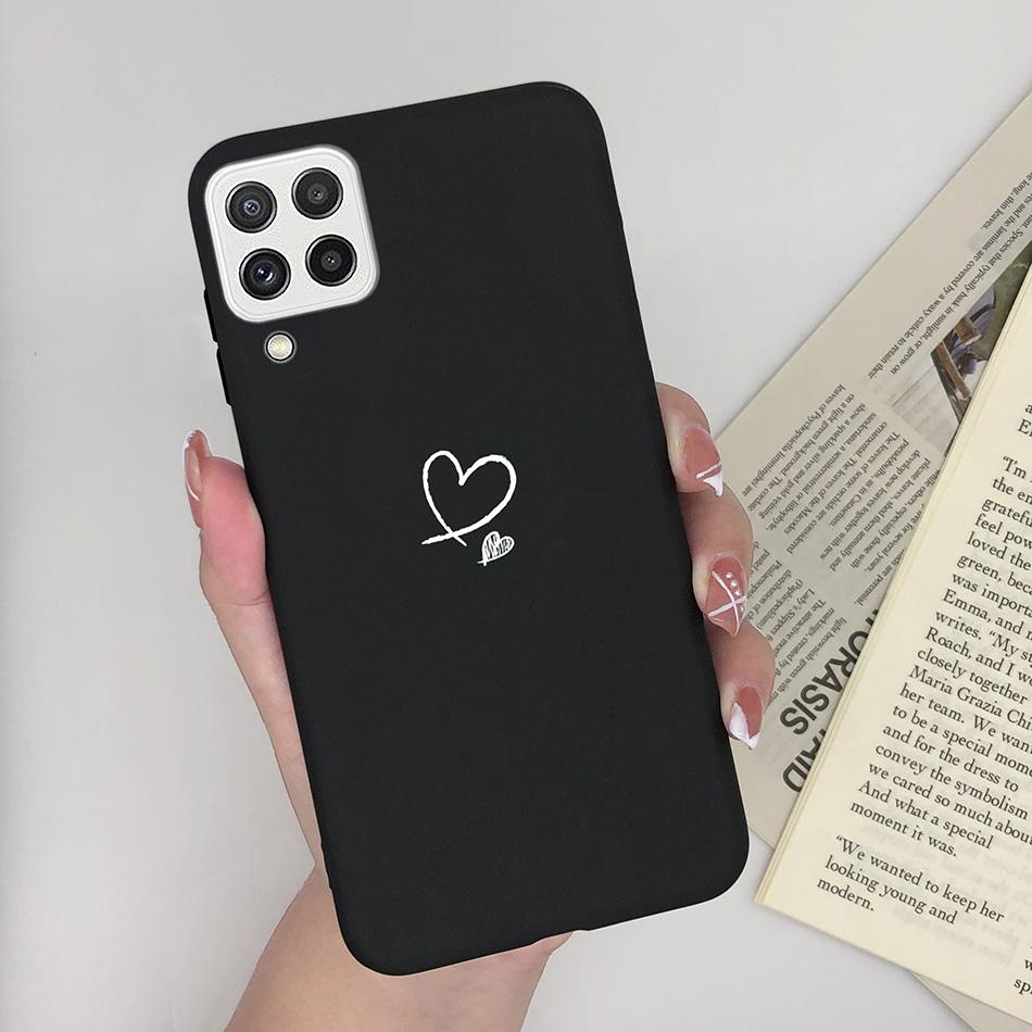 For Samsung Galaxy A22 4G 5G Case SM-A225F Love Heart Soft Silicon Phone Cover For SamsungA22 GalaxyA22 M22 A 22 4G 5G Fundas
