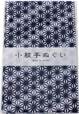 Miyamoto Made In Japan Tenugui Hand Komon Japanese Design Izumi Koubai 33 X 90 Cm Asanoha 33469 Miyamoto-Towel (Japanese Towel) (small Pattern) (navy