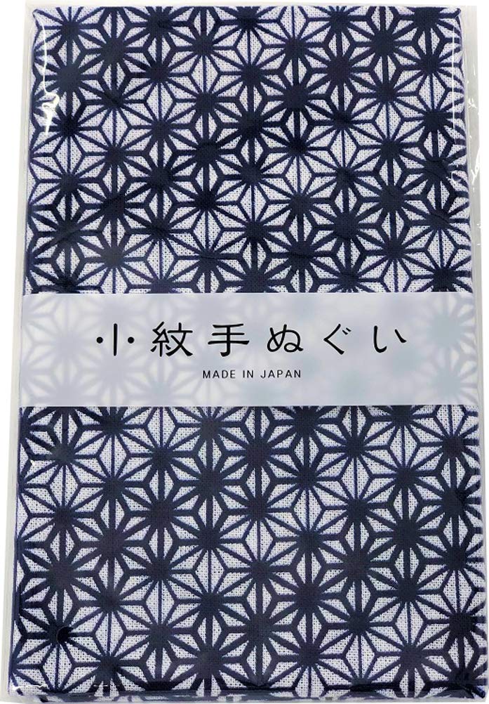 Miyamoto Made in Japan Tenugui hand Komon Japanese design Izumi Koubai 33 x 90 cm Asanoha 33469 Miyamoto-Towel (Japanese towel) (small pattern) (navy