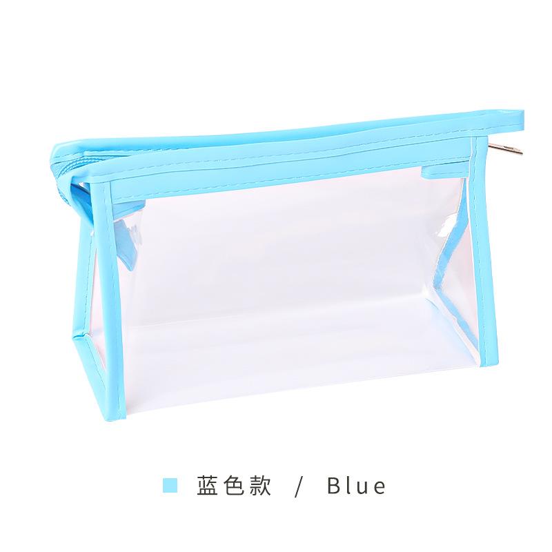 Transparent PVC large-capacity pencil case Student stationery Pencil case ins Wind storage bag DIY girl cosmetic bag