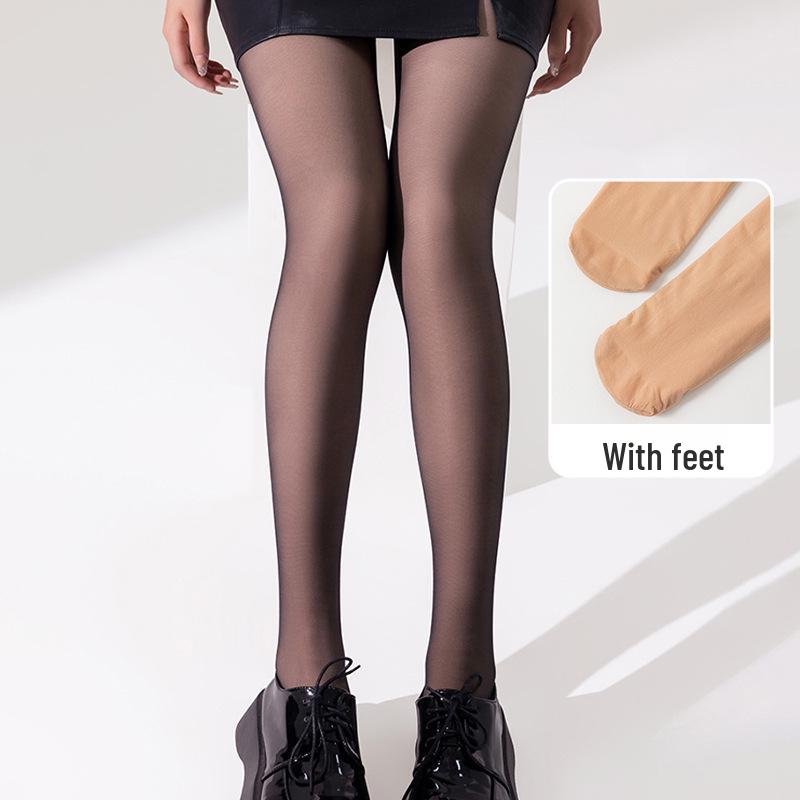 Four Seasons High Waist Natural Nude-Look Fleece-Lined Leggings