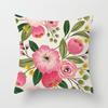 Abstract Floral Pattern Pillowcase Vintage Watercolor Floral Bird Cushion Cover Home Sofa Car Office Party Decor Accessories