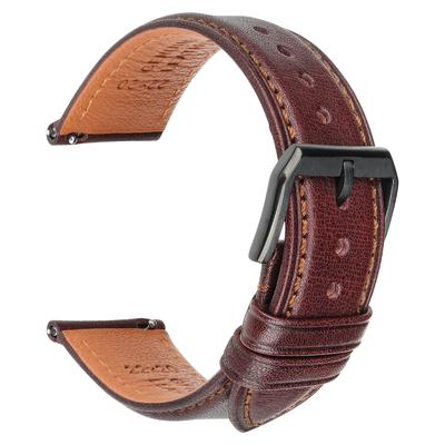 New Genuine Leather Band 24mm 20mm 22mm Black Brown Cowhide Soft Watch Band Quick Release Strap Watch Accessories
