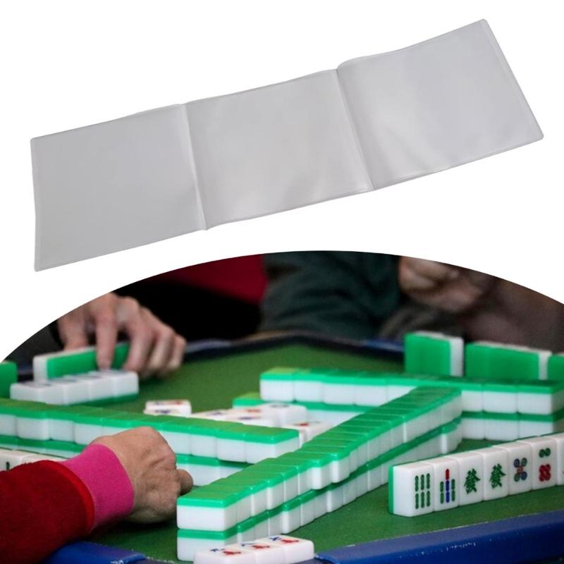 Clear Mahjong Scorecards Protectors Water Resistant Mahjong Card Holder Protective Sleeve For Game Table Organization