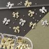 6 Grids Nail Art Decorations Metal Diamond Bow-Knot & Star Shape DIY Nail Decor Punk Style Mixed Designs Nail Charms