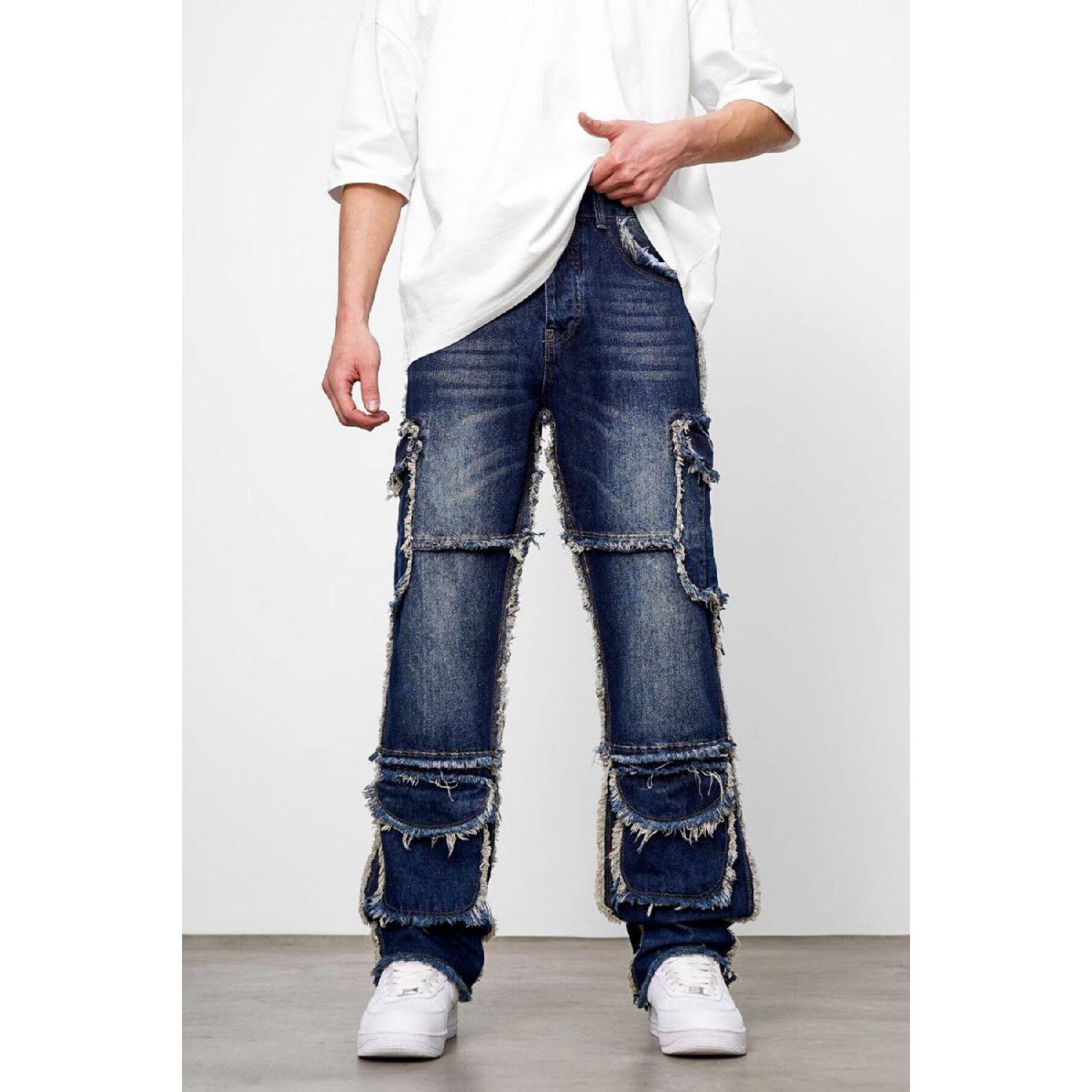 

Baggy Cargo Pants Special Design 29 синій
