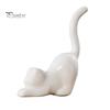 Contemporary Interior Decor Nordic Minimalist Ceramic Ornaments, Abstract Bear/Cat/Elephant/Cactus Sculpture Tabletop for Elegant Table Centerpieces