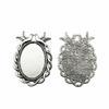 Accessories Parts Fit 18x25mm Oval Glass Cabochon Base Tray Bezel Wedding Jewelry Findings QA039
