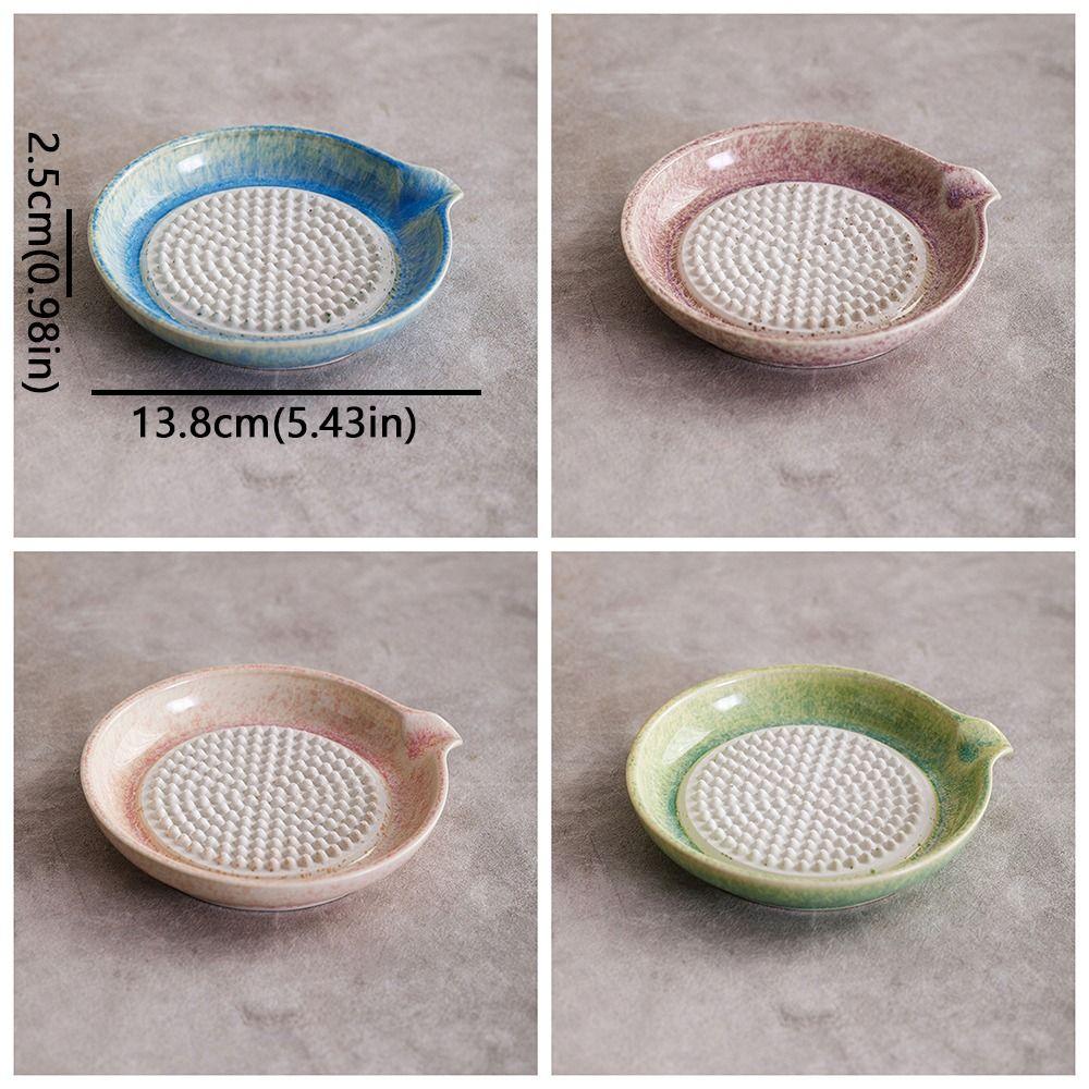 2-in-1 Ceramic Garlic Grater Handheld Garlic Paste Maker Reusable Wasabi Grinder Tool  Meal Prep