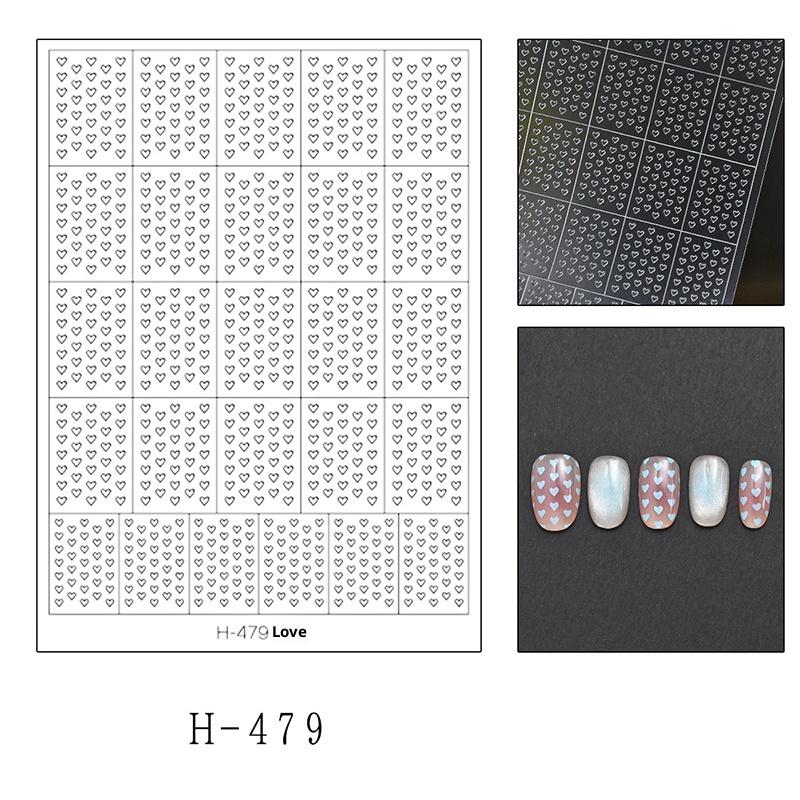 1 Sheet Nail Art Hollow Out Sticker Star Butterfly Love Adhesive Template Stamp Stickers Nail Art Decoration Charm Nail Decals