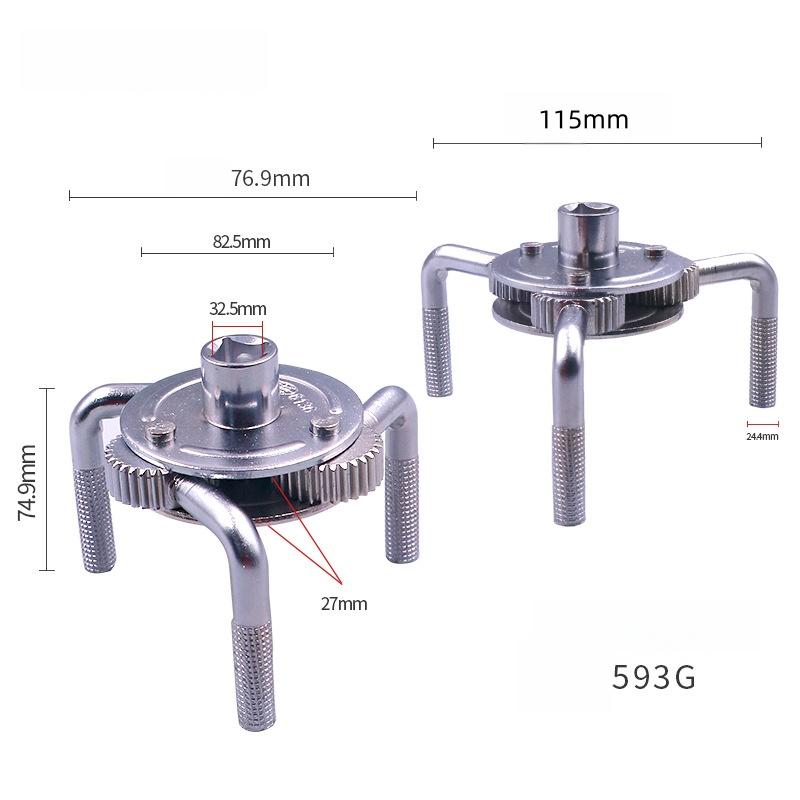 Black Universal Oil Filter Wrench Adjustable Install Uninstall Removal Key Repairing Tool Car Repair Tools Removal Tool