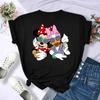 2025 New Popular Kawaii Disney T-shirt Cartoon Women Disney T-shirt Fun Top Fashion Women's T-shirt