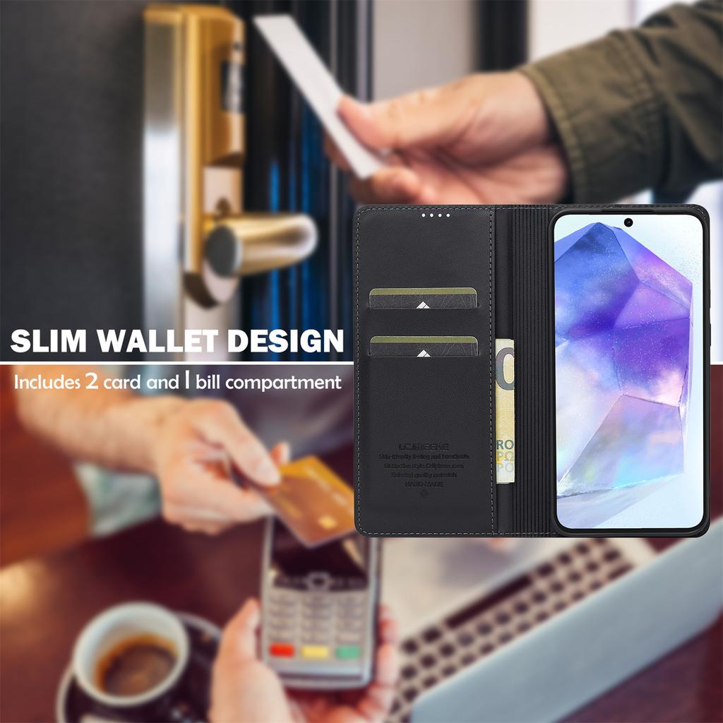 LC.IMEEKE L1 Series for Samsung Galaxy A17 5G Case PU Leather Wallet Stand Protective Phone Cover