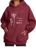 Women's Fall/Winter Warm Printed Oversized Fleece-Lined Hoodie