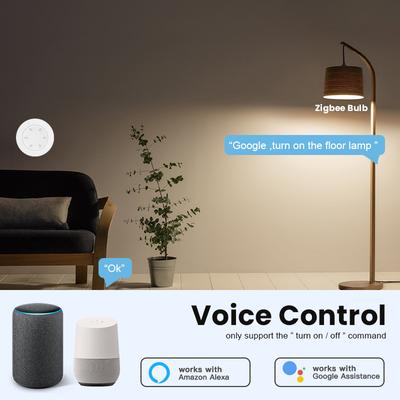 Tuya ZigBee Smart Knob Switch DIY Wireless Scene Button Rotatable Dimmer Automation Linkage Remoter Google Home Alexa Voice