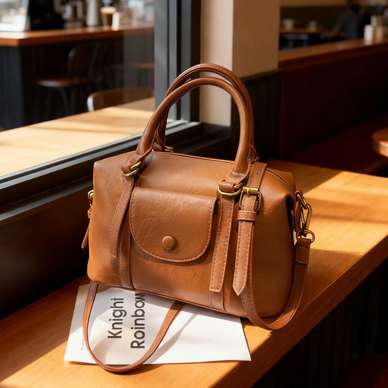 Simple Women's Shoulder Bag, Casual Crossbody Bag, Fashionable Shoulder Bag, Soft PU Leather Handbag Suitable for Daily Use and Shopping