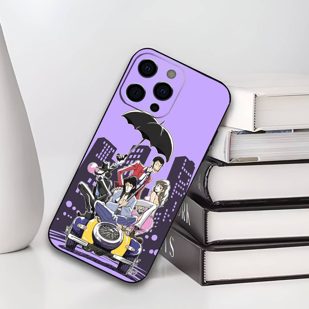 Anime L-Lupin Der Dritte Handyhülle Für iPhone 17,16,15,14,13,12,11 Plus,Pro Max,XS,Weiches Silikon Schwarze Hülle