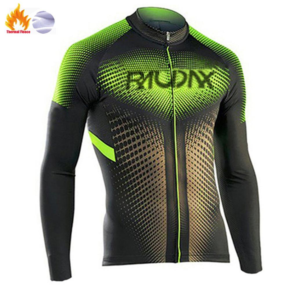Winter Cycling Jersey Set Men Thermal Fleece Cycling Clothing Black Road Bike Suit MTB Uniforme Bicycle Maillot Ciclismo