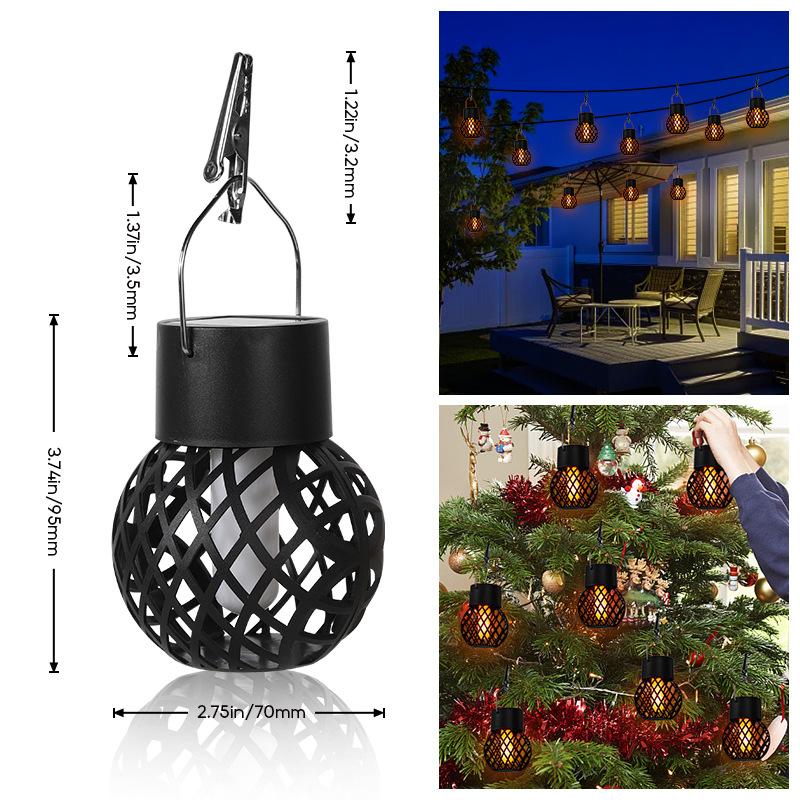 

Светодиодный солнечный светильник, подвесной солнечный фонарь, ретро-фонарь на солнечной батарее, декоративный винтажный светильник для дорожек, уличный металлический полый светильник