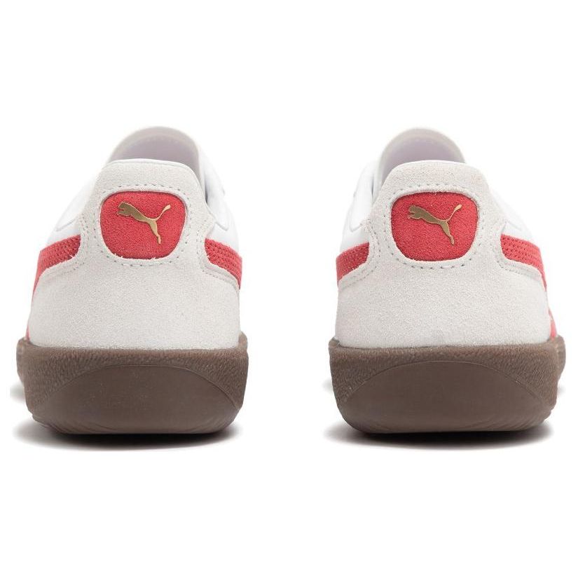 Puma Palermo Leather White Club Rød Unisex joggesko Vapor-Grey 396464-05