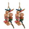 Bird Chewing Toy Natural Hanging Parrot Cage Bite Toy for Small To Medium Sized BirdsType C