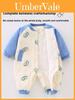 Baby Cotton Sleepsuit Winter Warmth With Snap Button Closure For Newborns