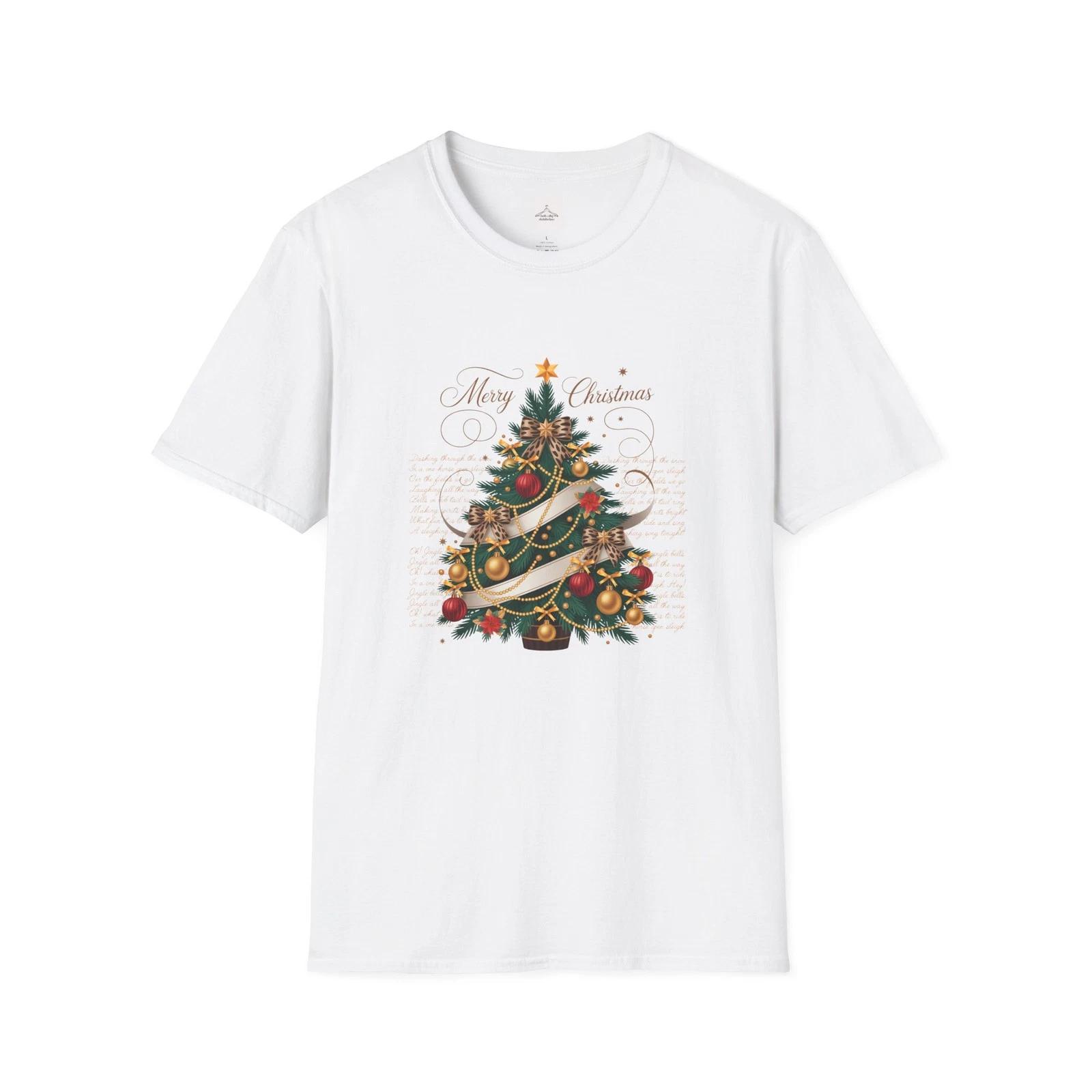 

Vintage Ornament Christmas Tree T-Shirt | Merry Christmas Typography 3XL