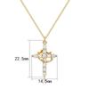 Collana Minimalista in Argento S925: Pendente a Croce Corona Piena di Diamanti per Donna