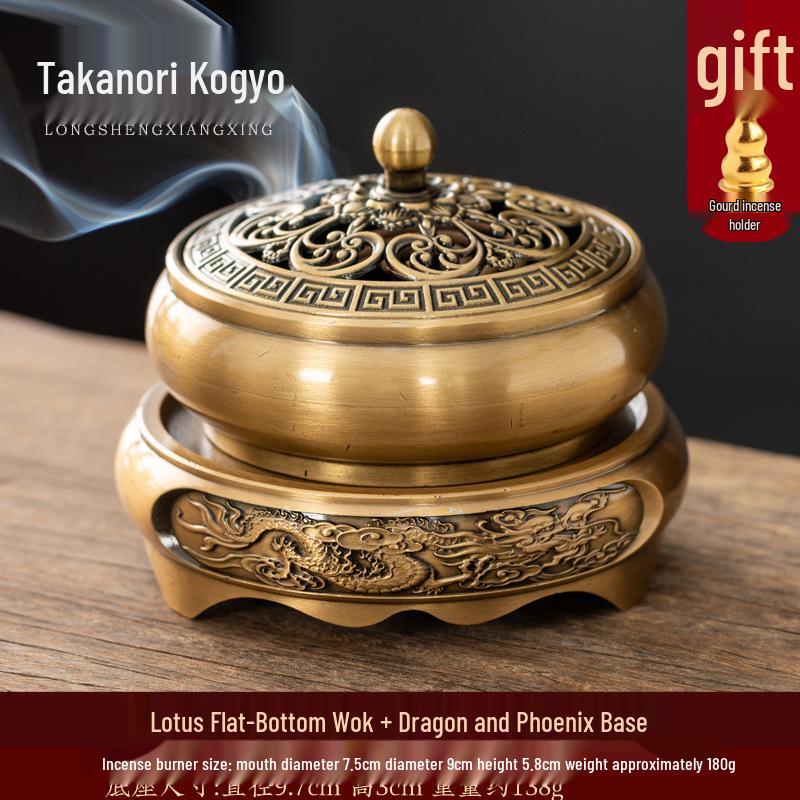 Antique Bronze Incense Burner for Indoor Use - Three-Legged Chinese Zen Aloeswood & Sandalwood Burner for Tea Ceremony & Aromatherapy.