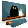Cute black and white cats Mouse Pad Large Computer Office Game Table Mats Rubber Antislip XXL mouse mat HDP Long Desk Pads
