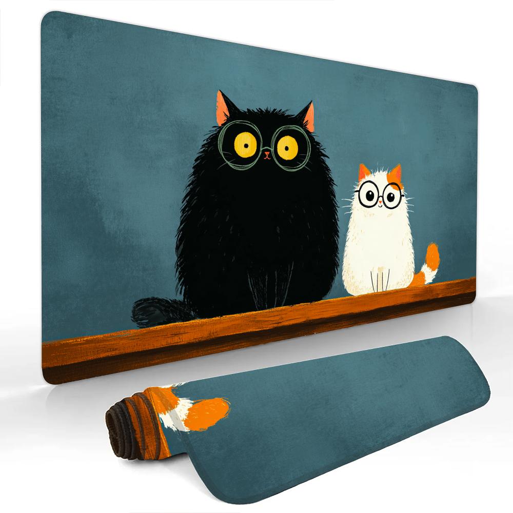Cute black and white cats Mouse Pad Large Computer Office Game Table Mats Rubber Antislip XXL mouse mat HDP Long Desk Pads