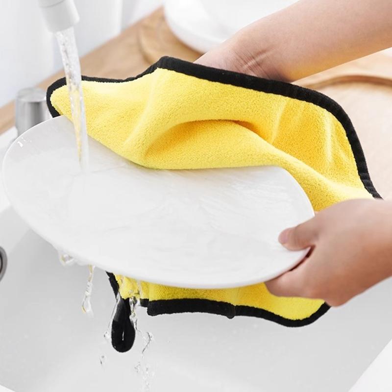 Professional Car Wiping Cloth Plush Coral Fleece Detailing Cleaning Cloth for Spotless Finish On Paintwork Glass