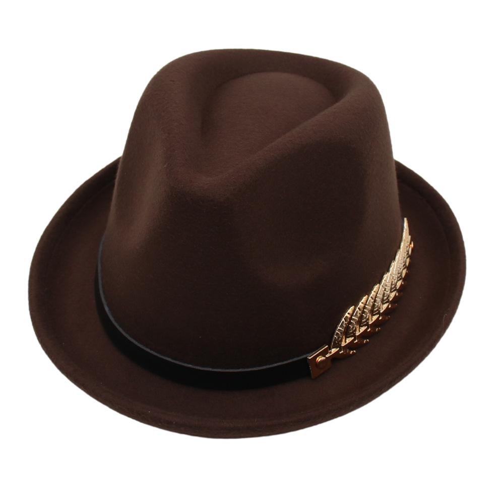 Gentleman'S Hat Woolen Jazz Hat British Style Men And Women'S Elegant Retro Top Hat