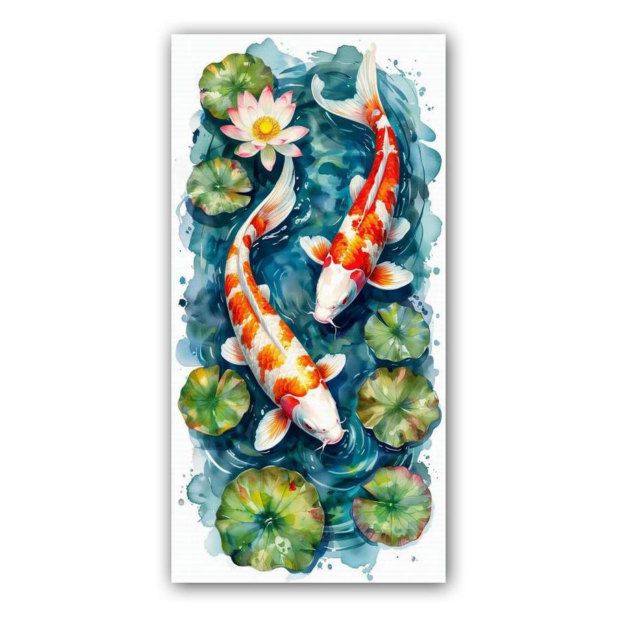 Lotus Leaf Carp Large Size Diamond Painting Swan Lake Diy Full Square Round Drill Rhinestone Embroidery Animal Wolf Mosaic Cross Stitch Kits