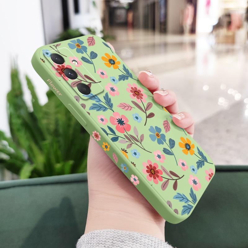 

Flowerstalk Flower Phone Case For Samsung Galaxy A17 A07 A56 A36 A26 A16 A06 A55 A35 A25 A15 A05 A54 A34 A24 A14 A04 Silicone Co Samsung A36 светло-зеленый
