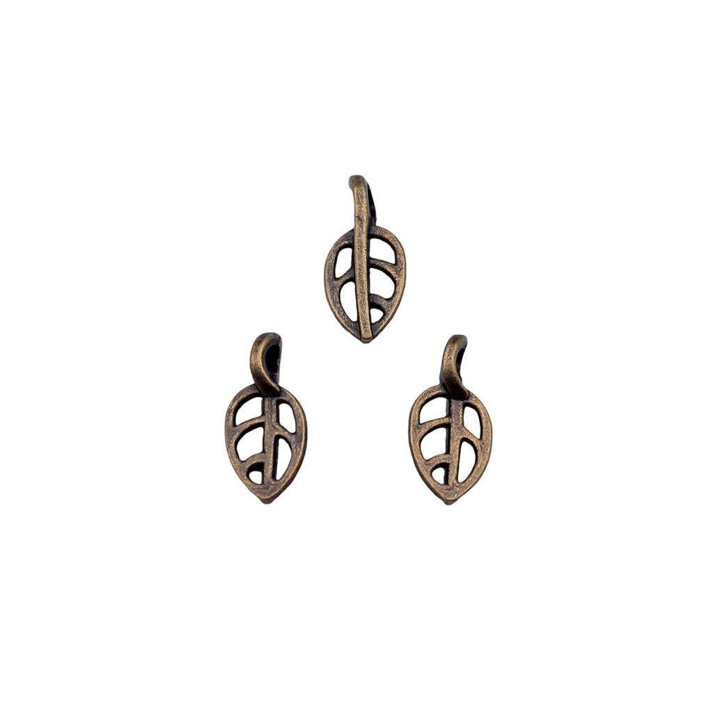 Filigree Leaf Charms Antique Alloy Pendants For Nature Inspired Jewelry