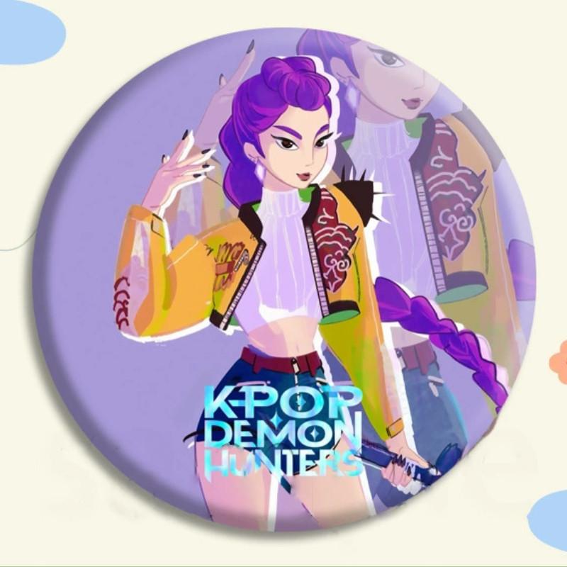 Demon Kpop Hunters Badge Character Pattern Anime Merchandise Fashion Fans Gift